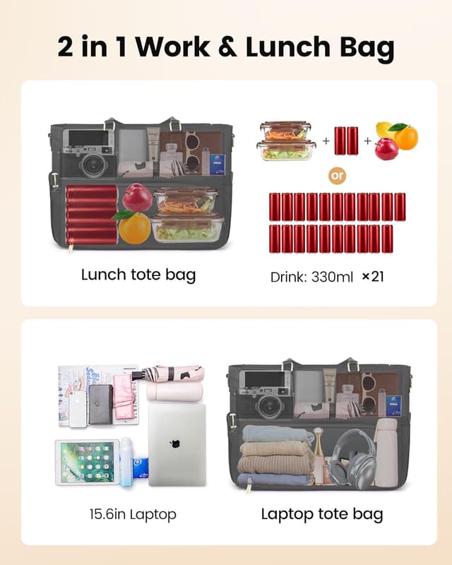 Thumbnail 5 de LOVEVOOK Lunch Bag 40oz tote