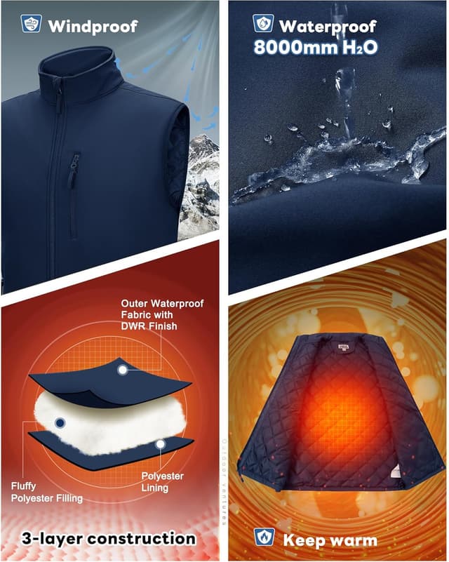 Thumbnail 1 de Outdoor Ventures Men's Softshell Puffer Gilet