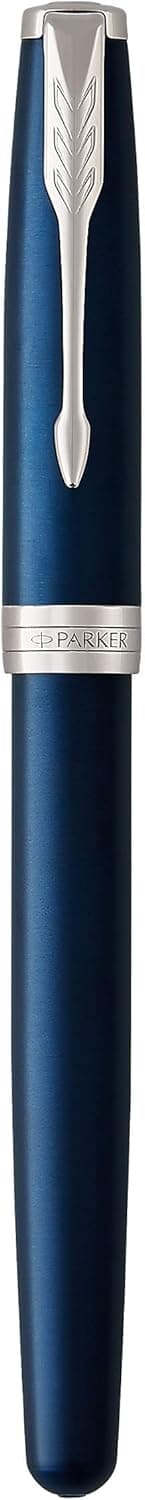 Detalle de Parker Sonnet penna stilografica blu con finiture in palladio e pennino medio