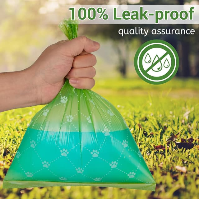 Detalle 2 de Lureon 585 biologisch abbaubare Hundekotbeutel – extra groß, reißfest & auslaufsicher (30 x 22 cm)