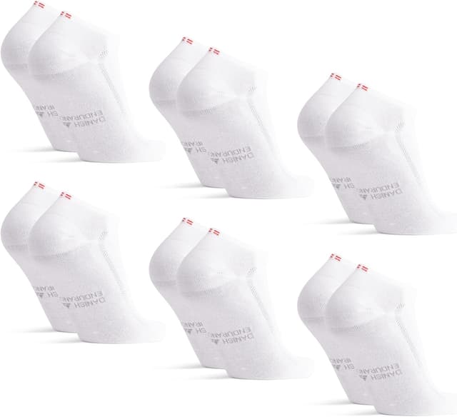 Detalle de DANISH ENDURANCE Chaussettes basses en fibre de bambou (socquettes), lot de 6 paires