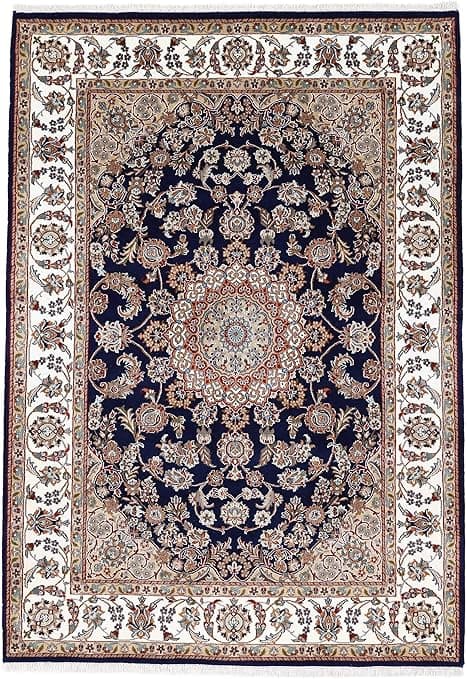 Imagen de CarpetFine Alfombra Nain Lana Azul 120x180 cm 🧶 Moderna en OfertitasTOP