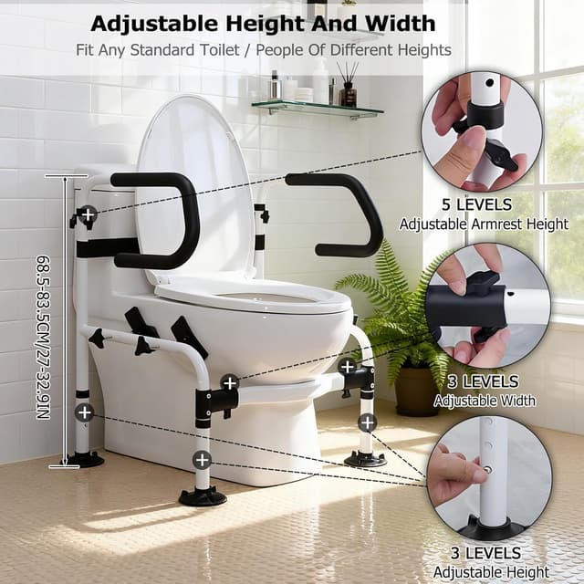 Thumbnail 3 de NJUN Toilet Frame 350 lb Capacity