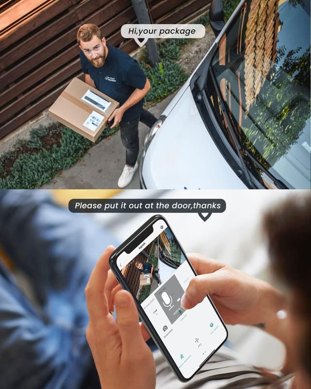 Thumbnail 6 de ieGeek 5MP Outdoor WiFi Security Camera (2.4/5Ghz) with 360° PTZ, Human Detection, Siren & Light Alarm