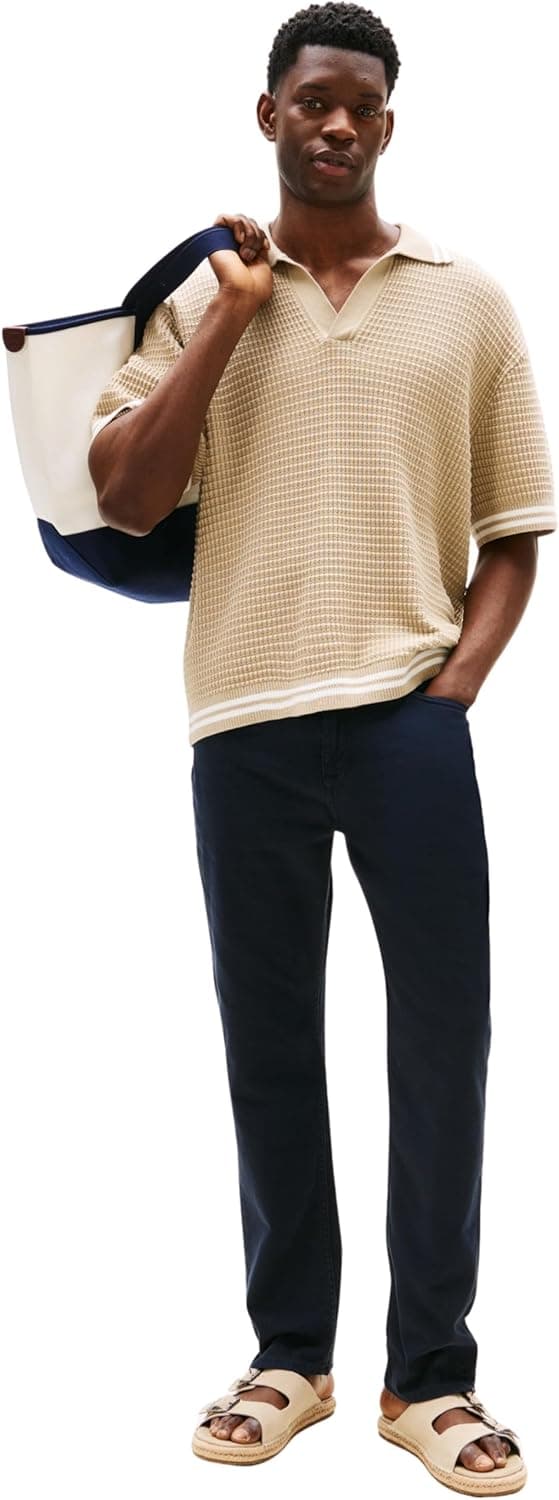 Detalle 2 de Tommy Hilfiger Men’s Regular Fit Mercer Mid Rise Jeans (5-pocket, stretch cotton)