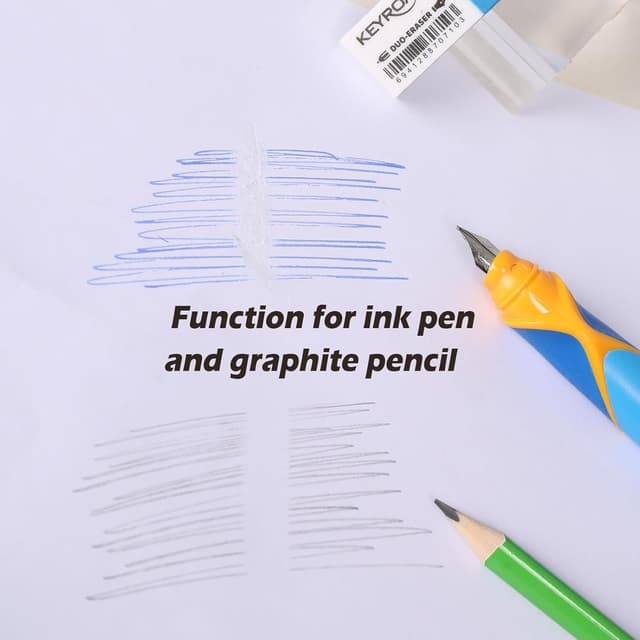 Detalle 2 de KEYROAD KR971645: gomma da cancellare multiuso blu/bianco per matita e penna a sfera
