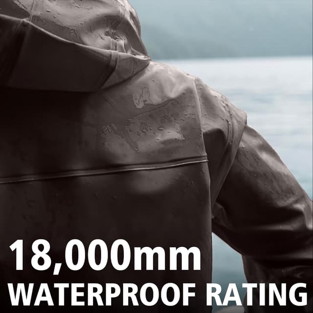 Detalle 2 de Men’s Commercial Fishing Rain Suit (Pro Brigg 44) – 0.70mm Heavy-Duty Waterproof Jacket & Bib Overalls Set