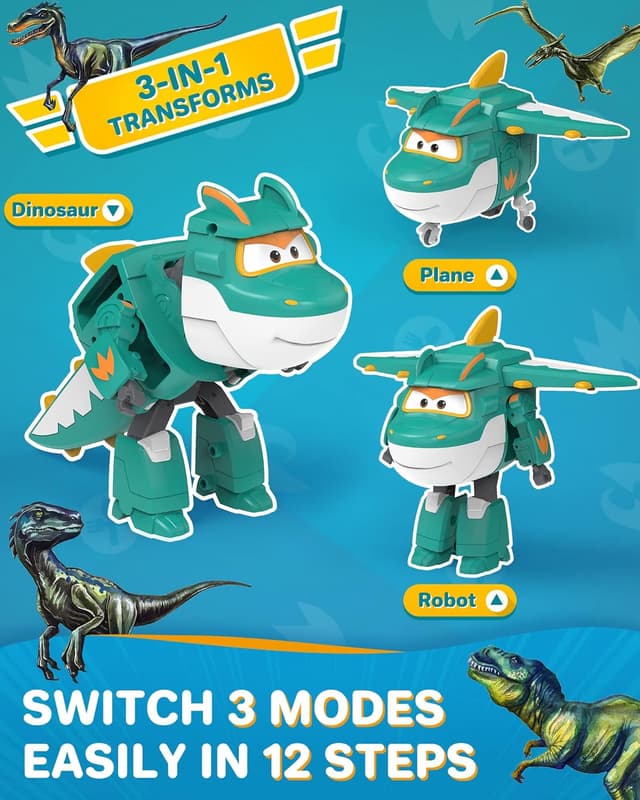 Detalle de Super Wings Tino Verwandlung 20 cm