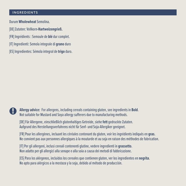 Detalle de Amazon Spaghetti Integral 500g 🍝