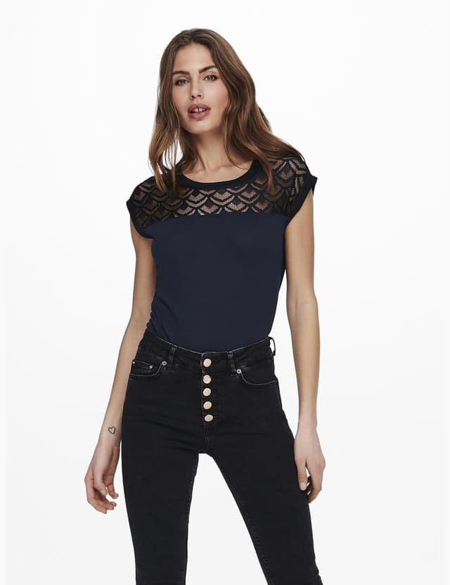 Detalle de ONLY Only Onlnicole S/S Mix Top Noos maglietta donna (confezione da 1)