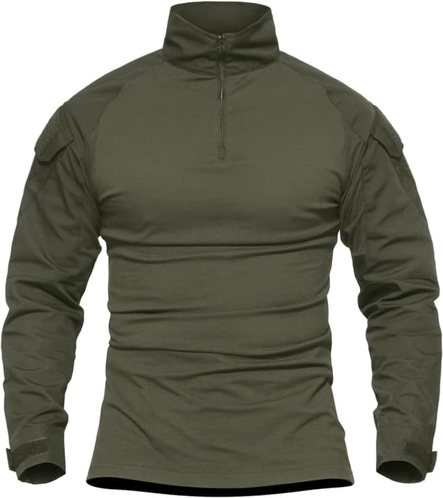 Detalle 2 de TACVASEN Slim Fit Herren Baumwollhemd Outdoor Military T-Shirt mit Tasche