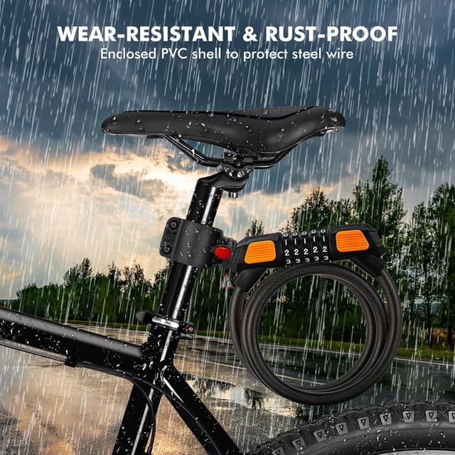 Detalle de 2 Pack Bike Cable Lock, 120cm high security