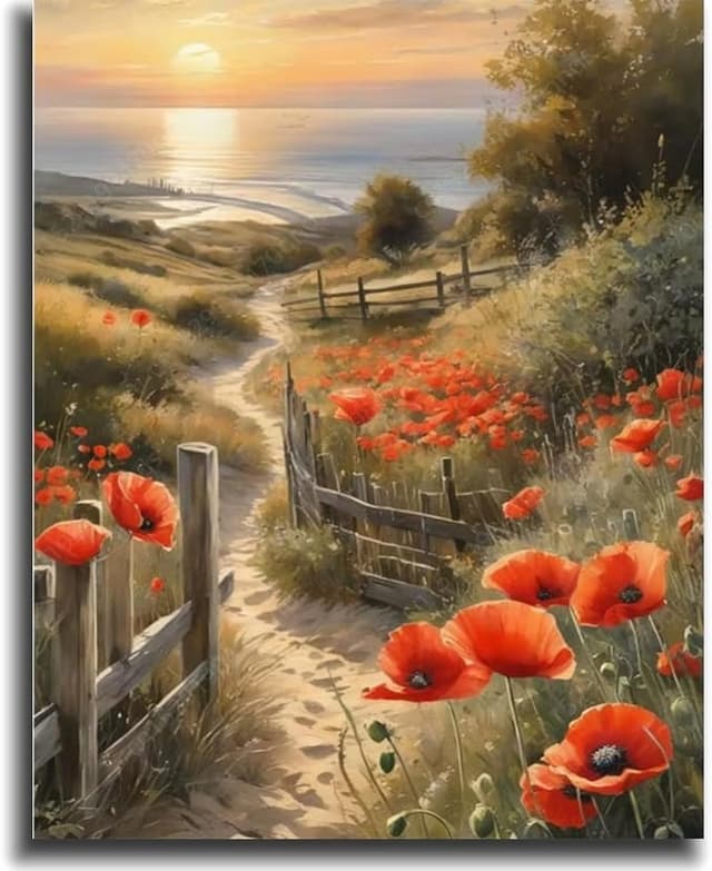 Imagen de vooiceofco Kit Pintura por Números Sendero Costero 40x50cm 🎨 en OfertitasTOP