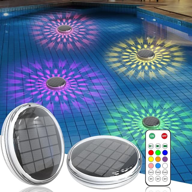 Imagen de Kitloo Solar Floating Pool Lights 2 Pack en OfertitasTOP