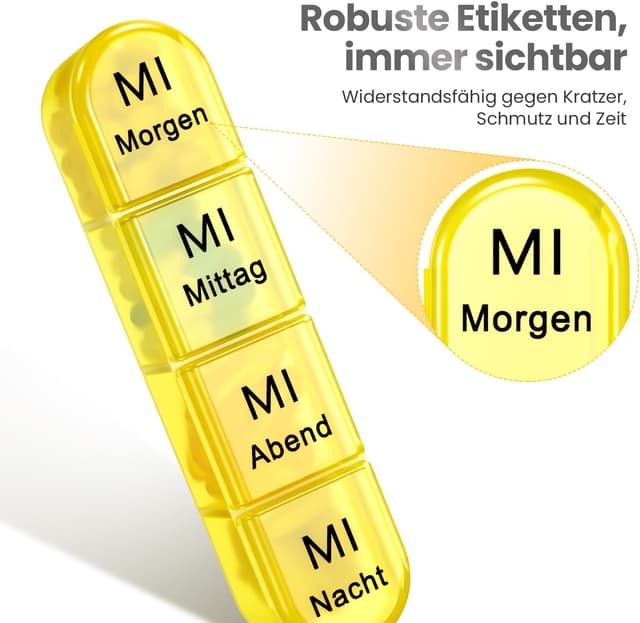 Thumbnail 4 de Doruimi Tablettenbox 7 Tage mit 4 Fächern 💊