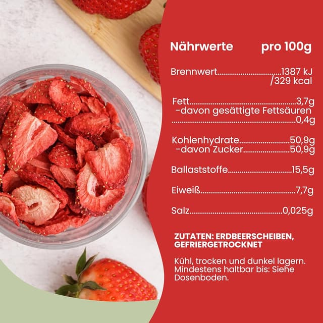 Thumbnail 1 de BREKKY Gefriergetrocknete Erdbeeren 100 g
