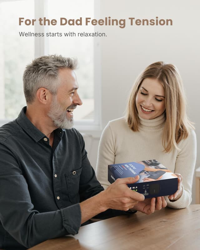 Detalle 2 de RENPHO Mini Thermal Massage Gun with Heat (Green) — portable heated deep tissue percussion massager