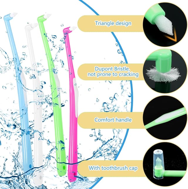 Detalle de RAYITO Interspace Single-Tufted Interdental Brushes 8-pack 🪥