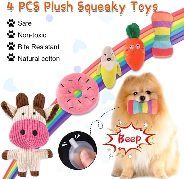 Detalle 2 de AMFUN Set di 9 giochi da masticare per cuccioli con cotone naturale e non tossici