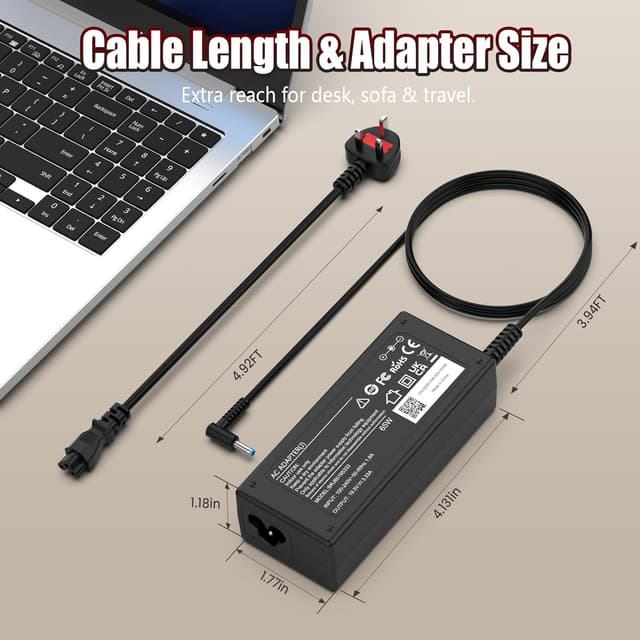 Thumbnail 6 de HP 65W Laptop Charger 4.5×3mm 🔌