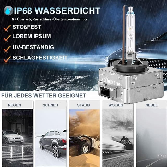 Thumbnail 4 de XELORD D1S Xenon 6000K Scheinwerferlampe