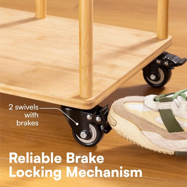 Detalle 2 de H&S 4 Castor Wheels 200KG 50mm PU Swivel Trolley