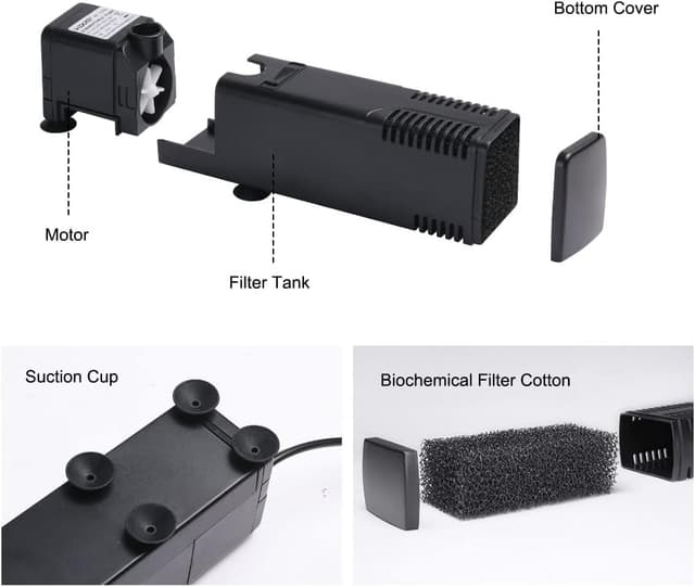 Detalle de Filtre intérieur flintronic 22 W, 1000 L/h pour aquarium jusqu’à 250 L (filtre/pompe à oxygène)