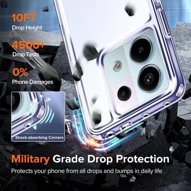 Thumbnail 4 de ivoler Funda Transparente con Cristal para Xiaomi Redmi Note 13 Pro 5G