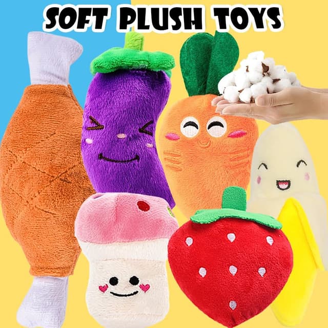 Thumbnail 4 de Speedy Panther 6-piece plush squeaky dog toys