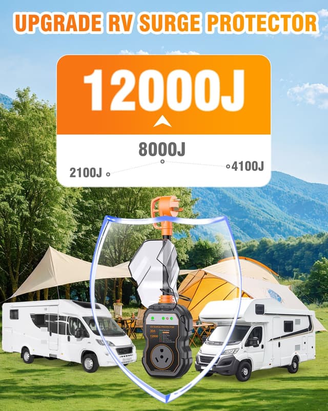 Detalle de GEARGO RV Surge Protector 30 Amp 12000 J ๐