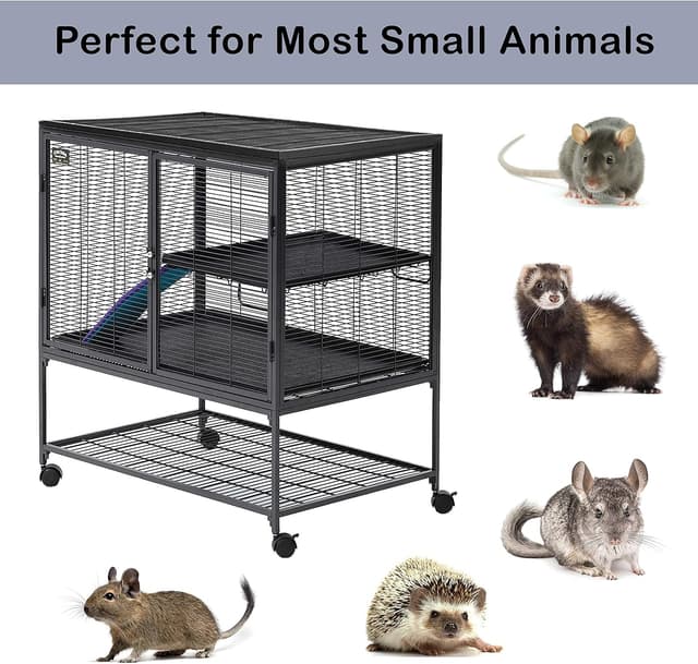 Detalle 2 de MidWest Homes for Pets Critter Nation Single Unit Small Animal Cage (2 tiers) with pan, shelf, ramp & cover