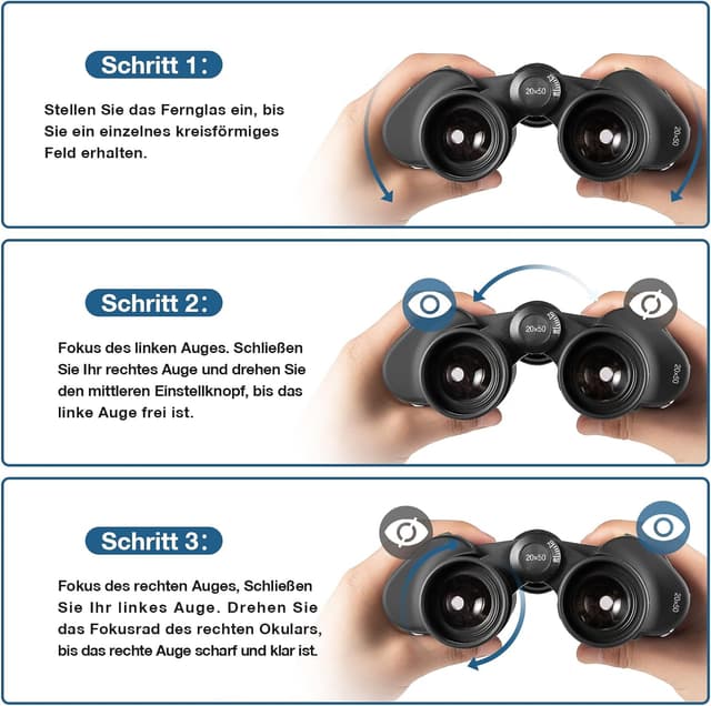 Thumbnail 3 de Binocolo Adulti Visione Notturna a Bassa Luce 10x50 Nero