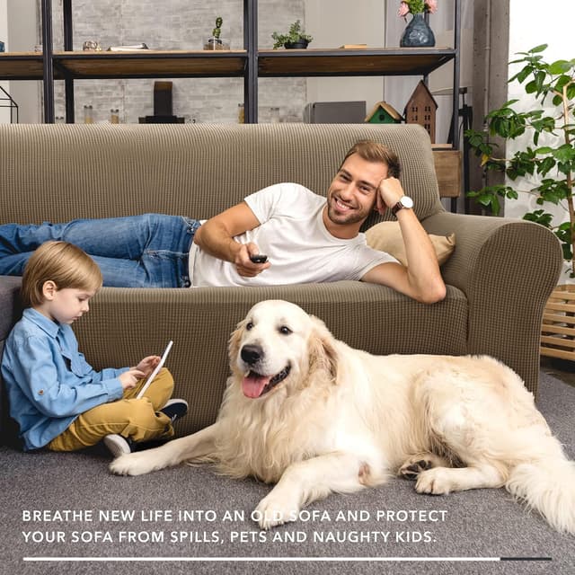 Detalle 1 de Deconovo Copridivano 2 Posti Marrone 145-180 cm