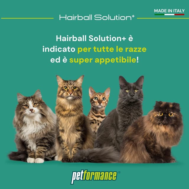 Detalle de PETFORMANCE Hairball Solution+ pasta orale per gatti contro i boli di pelo con funzione prebiotica (50 g)