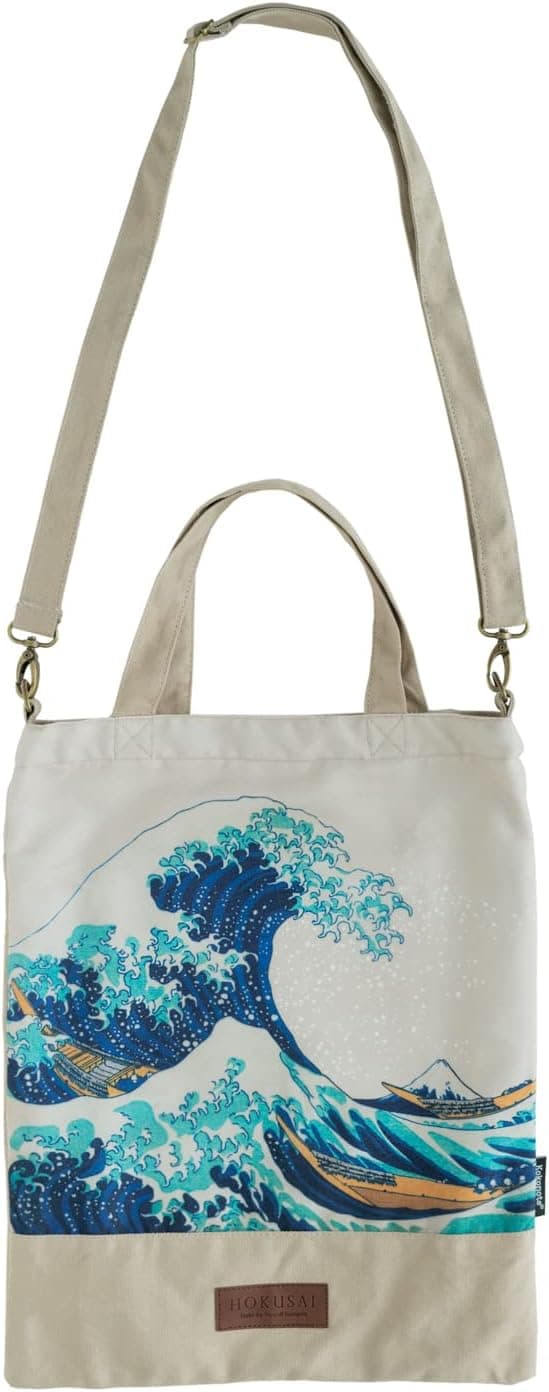 Detalle de Grupo Erik Hokusai cotton tote bag – 100% cotton shopping bag for university, books & everyday carry