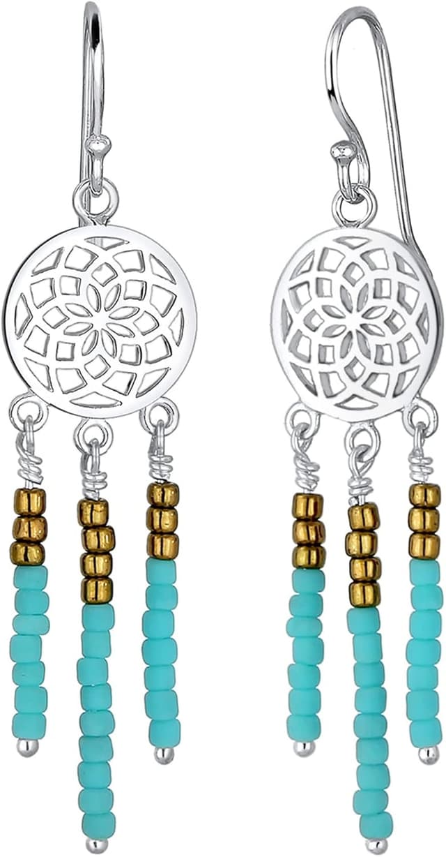 Detalle de Elli Traumfänger Ohrringe 925 Sterling Silber