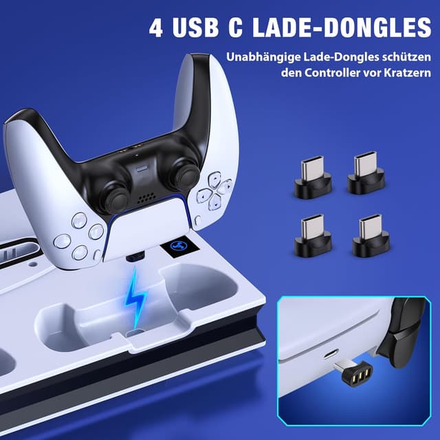Detalle 2 de PS5 Slim Zubehör Ständer mit 3 USB Ports