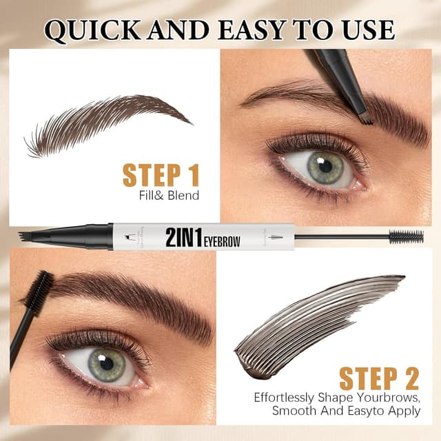 Thumbnail 5 de ZukQvrivelig 2 en 1 lápiz cejas 24h