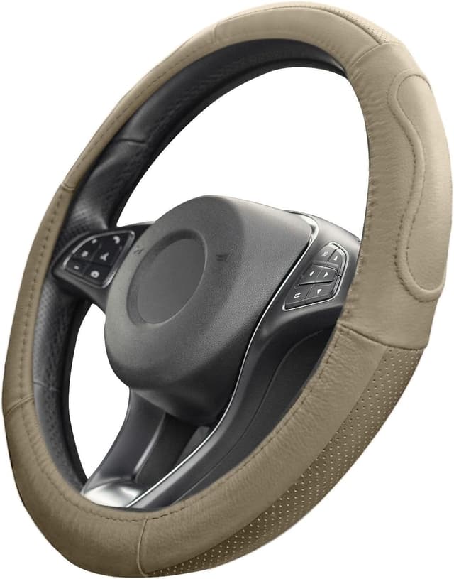 Thumbnail 2 de Upgrade4cars Couvre-volant cuir noir taille 37-39 cm