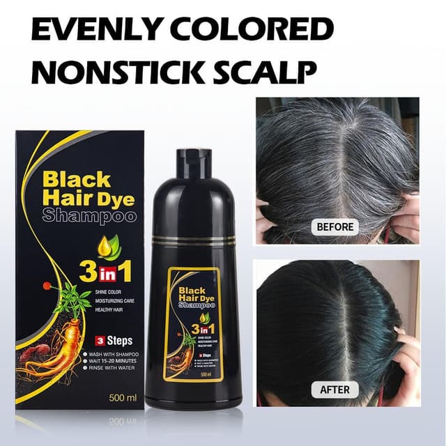 Detalle 2 de cosmpro Black Hair Dye Shampoo 3-4 weeks