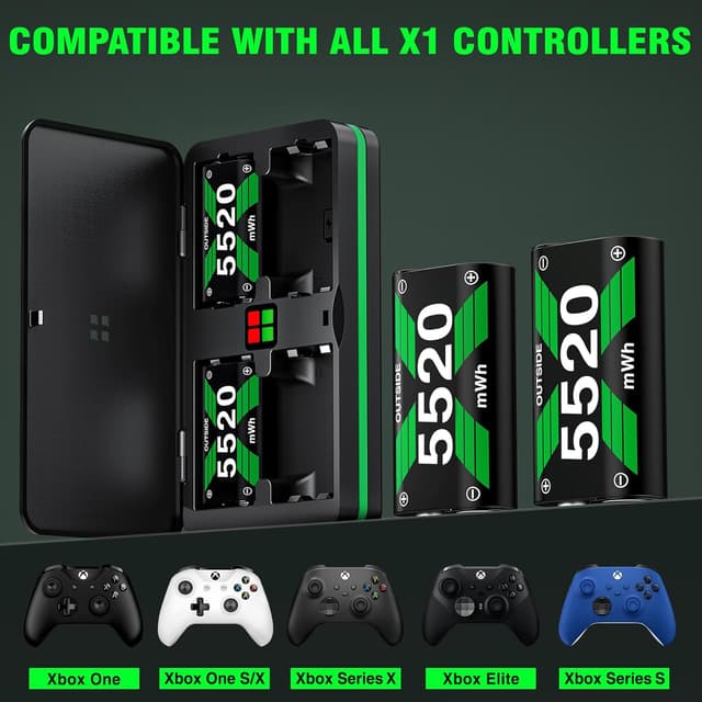 Thumbnail 3 de Elegamefy 4x5520mWh Akku Xbox Series X|S