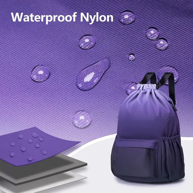 Detalle de SUCIKORIO zaino a sacca con coulisse 40x30x15 impermeabile per cabina aereo