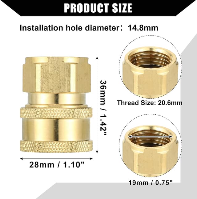 Thumbnail 4 de Hihaha Acoplador Lavadora Presión 🔧 Adaptador Universal 1/2"