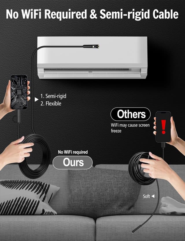 Thumbnail 6 de Ferdiiz Endoscopio per smartphone 1920P HD, sonda 5 m