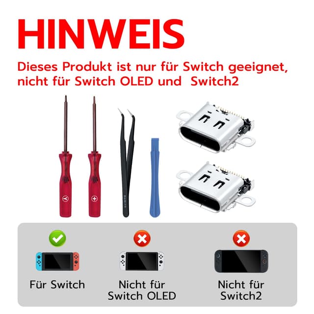 Detalle 2 de Ersatz USB-C Ladebuchse für Switch