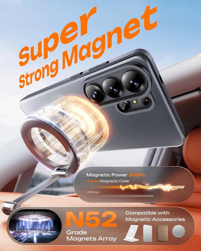 Thumbnail 4 de TOCOL Kickstand Magnetic Case for Galaxy S26 Ultra