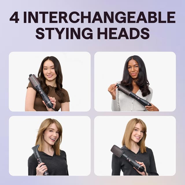 Detalle de Wavytalk Air Sculpt 4-in-1 Hair Dryer Brush Set (1050W) — Blowout Brush Styler for Volume, Smoothing & Straightening