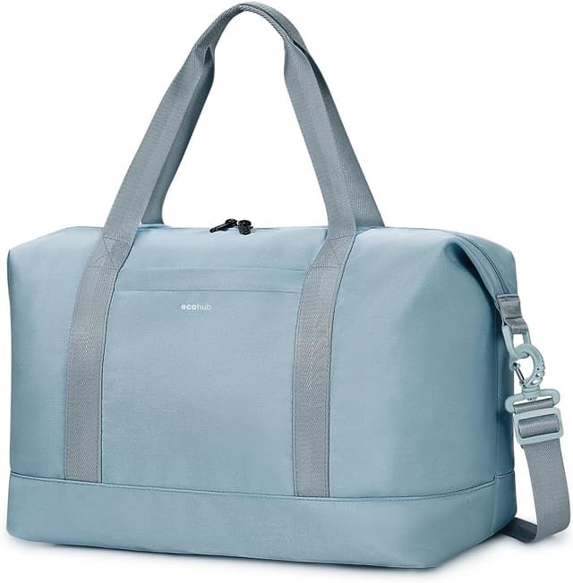 Detalle de ECOHUB 20L Handgepäck Tasche 40×20×25 cm für Ryanair – faltbar mit abnehmbarer Nass-Tasche (Grau)