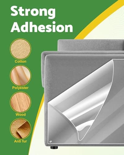 Detalle de Gimars Protector para sofá y puertas contra arañazos de gatos (30 cm x 5 m) con cinta transparente autoadhesiva