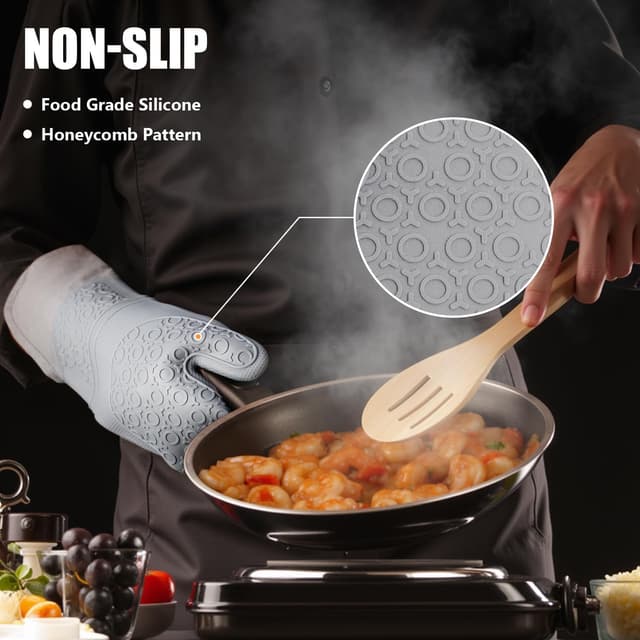 Thumbnail 4 de Rorecay 15-inch Silicone Oven Mitts Set